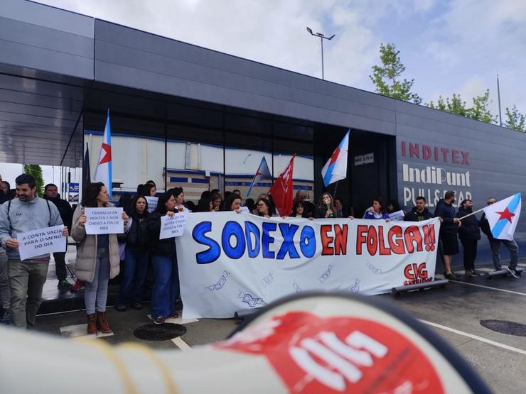 Protesta dos traballadores de Sodexo en Narón / CIG - Arquivo