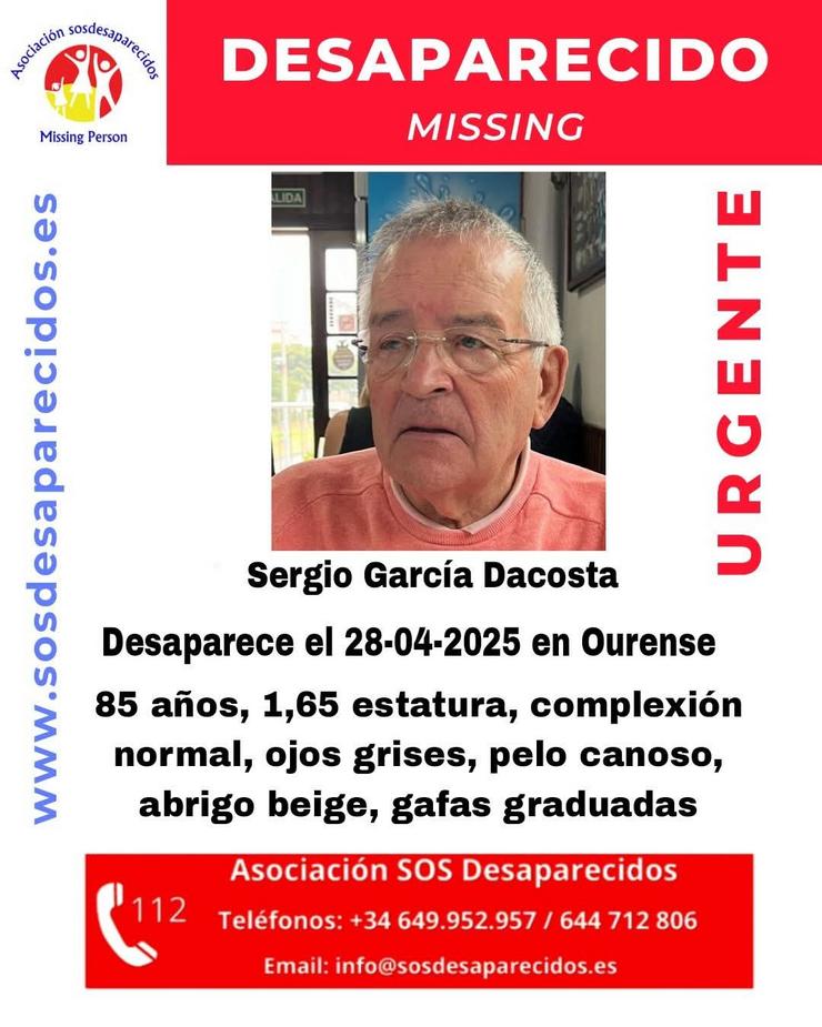 Home desaparecido en Ourense 