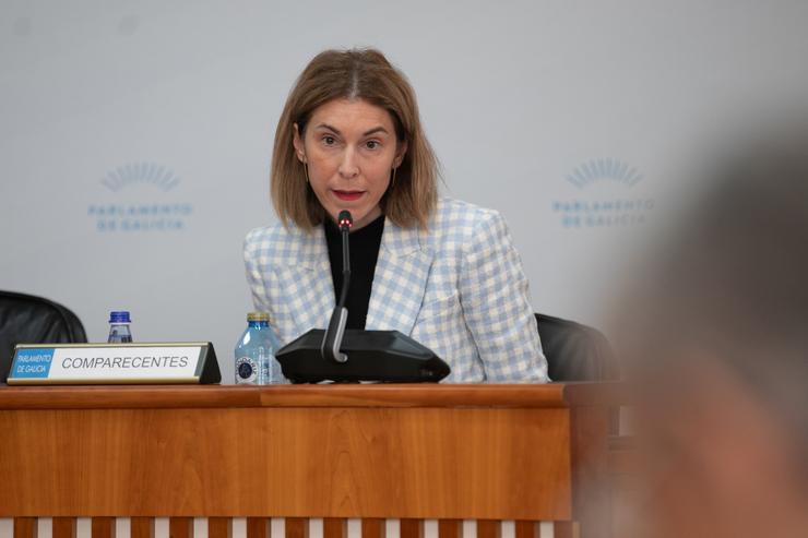 A secretaria xeral técnica da Consellería de Sanidade, Natalia Lobato, na comisión 5ª do Parlamento galego.. XUNTA / Europa Press