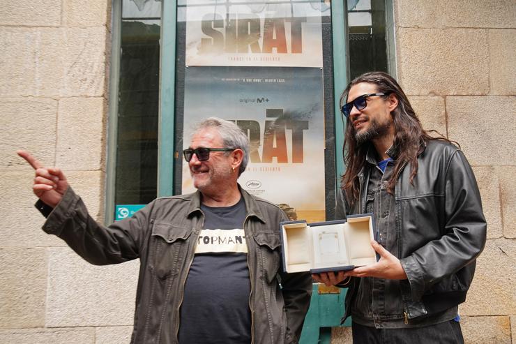 O director da película 'Sirât', Oliver Laxe, ofrece unha rolda de prensa, a 26 de maio de 2025, en Santiago de Compostela. Álvaro Ballesteros - Europa Press 