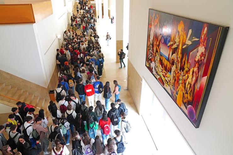 Alumnos durante o primeiro día de selectividade en Galicia, a 3 de xuño de 2025, en Santiago de Compostela, A Coruña, Galicia (España). Un total de 12.946 estudantes galegos están matriculados para participar, entre este martes e este xoves, 3, 4 e 5 de. Álvaro Ballesteros - Europa Press 