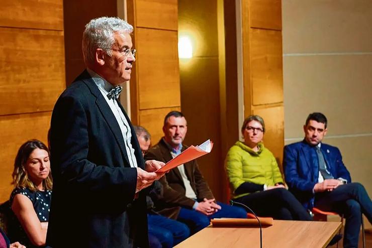 Xoaquín Monteagudo nun acto en 2018 (Foto: Irmandade Xurídica Galega)