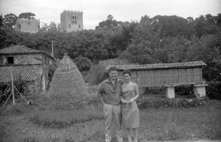 A antiga Casa das Cunchas, antes da reforma, en agosto de 1961 / Fotografía cedida por Carlos Babío Urkidi