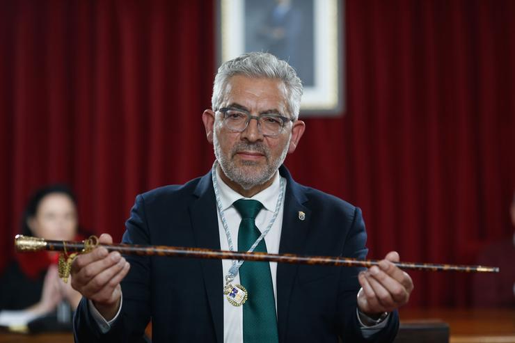 O novo alcalde de Lugo, Miguel Fernández, durante a toma de posesión como alcalde de Lugo, a 11 de marzo de 2025 / Carlos Castro - Arquivo