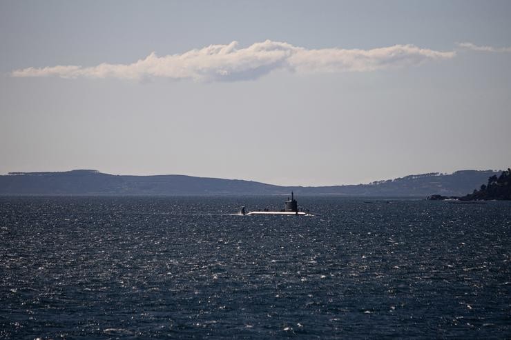 Arquivo - O submarino S-81 Isaac Peral da Armada, chega á escola naval militar de Marín  tras realizar manobras na contorna da ría de Pontevedra 