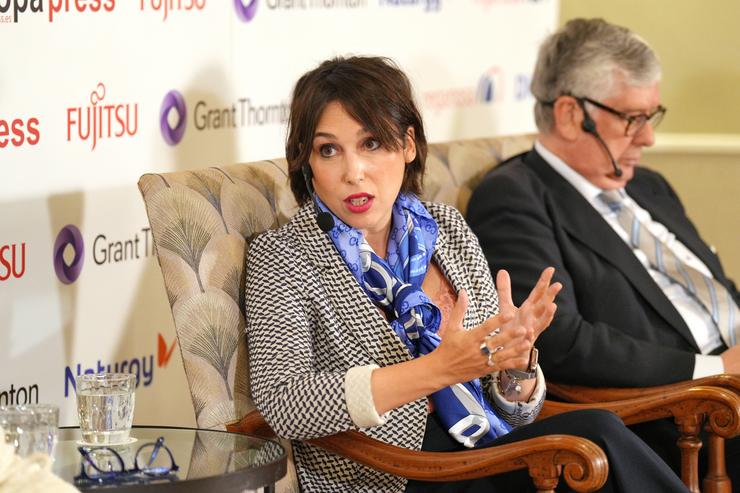 A consellera de Economía e Industria da Xunta de Galicia, María Jesús Lorenzana, intervén durante a xornada 'Galicia cara ao Futuro' organizada por Europa Press, no Parador de Santiago Hostal dous Reis Católicos, a 27 de maio de 2025, en Santiag. Álvaro Ballesteros - Europa Press