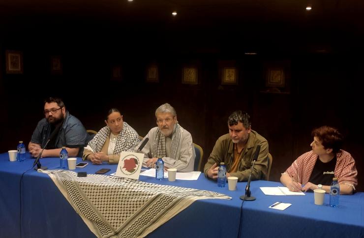 Rolda de prensa previa á marcha a Gaza, a 5 de xuño de 2025 