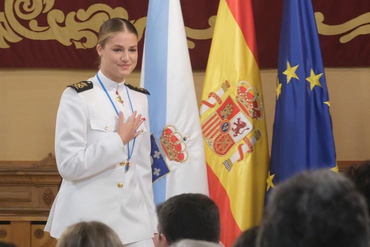 Entrega da Medalla de Galicia á princesa Leonor. ARXINA / Europa Press