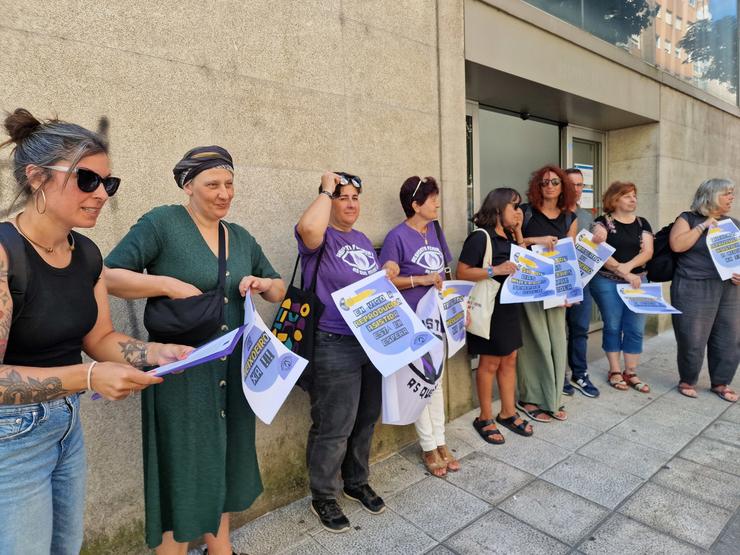 Imaxe da rolda de prensa ante as portas do servizo.. PEDRO DAVILA-EUROPA PRESS / Europa Press
