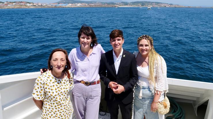 A portavoz nacional do BNG, Ana Pontón, xunto ao alcalde de Ribeira, Luís Pérez, na celebración do Día da Carmen.. BNG