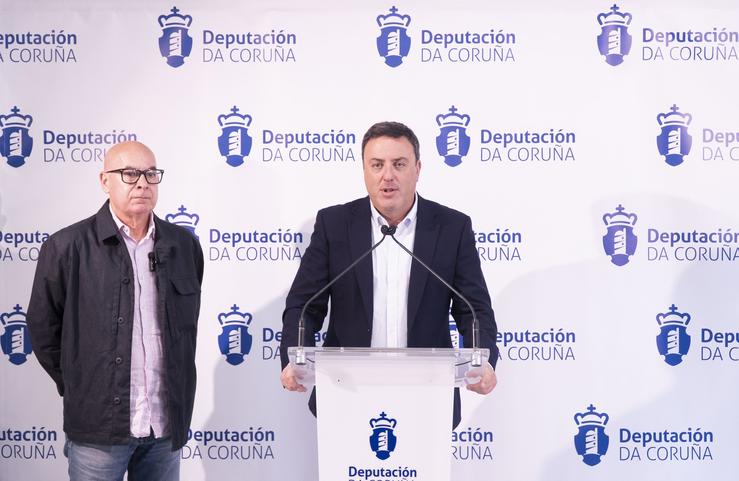 O presidente da Deputación da Coruña, Valentín González Formoso, e o seu vicepresidente, Xosé Regueira.. DEPUTACIÓN DA CORUÑA 
