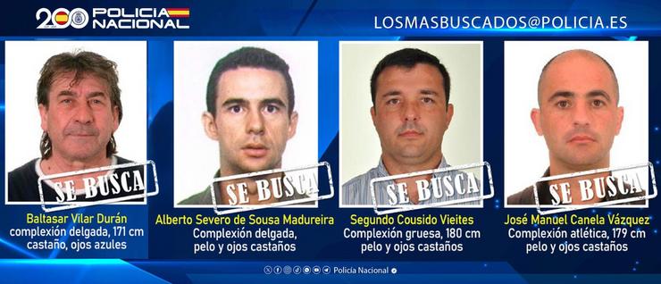 Un capo da droga en Huelva e un profesor que abusou de menores, entre o catro fugitivos da lista de 'Os 10 máis buscados' aínda pola Policía Nacional. POLICÍA NACIONAL 