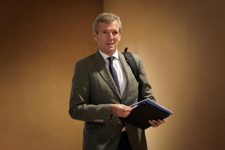 O presidente da Xunta, Alfonso Rueda, tras o Consello da Xunta 