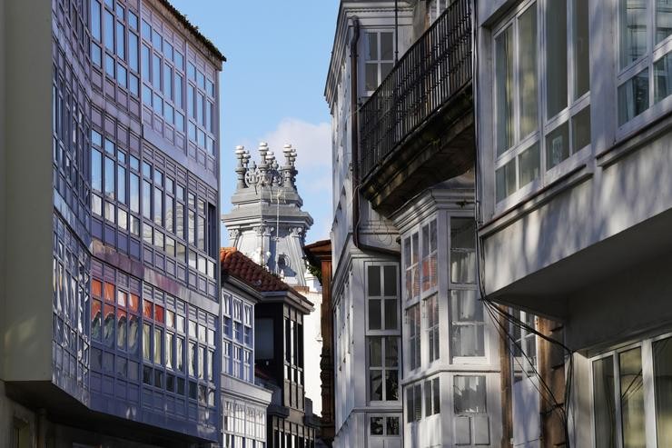Galerías na cidade vella da Coruña, a 8 de abril de 2022 / Álvaro Ballesteros - Arquivo