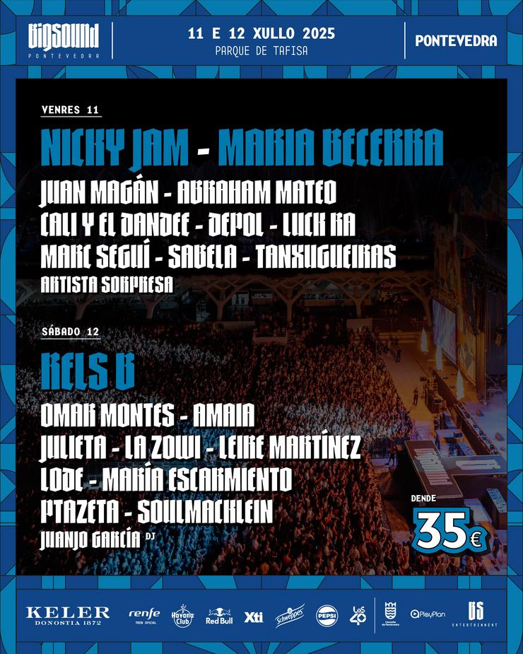Cartel do festival BIGSOUND 2025 en Pontevedra / BIGSOUND