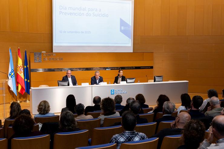 O conselleiro de Sanidade, Antonio Gómez Caamaño, nunha xornada polo Día Mundial para a Prevención do Suicidio.. XUNTA 