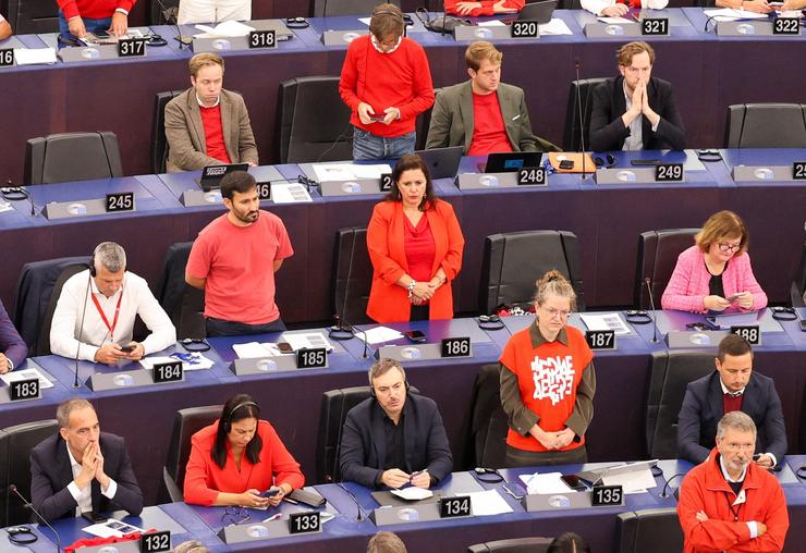 A eurodeputada do BNG, Ana Miranda, no Pleno da Comisión Europea. BNG 
