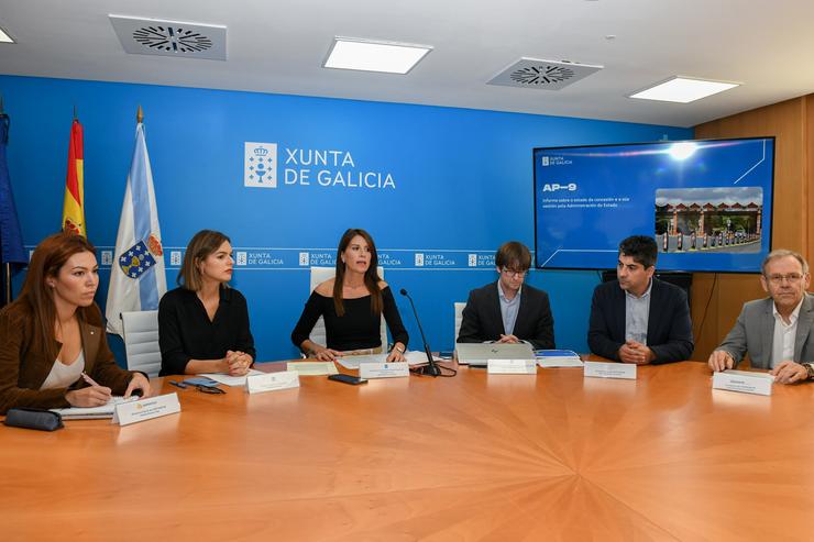 A conselleira de Vivenda e Planificación de Infraestruturas, María Martínez Allegue, en rolda de prensa sobre a AP-9.. XUNTA / Europa Press
