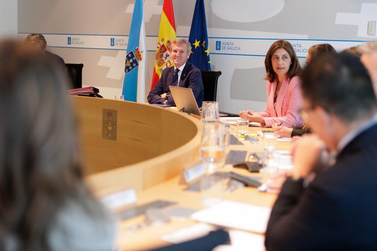 O presidente da Xunta, Alfonso Rueda, preside o Consello da Xunta 