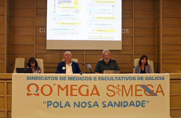 Sindicatos de médicos e facultativos de Galicia chaman á folga o 3 de outubro para reclamar unha regulación propia 