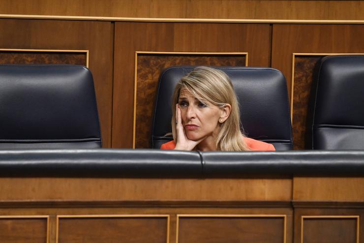 Arquivo - A vicepresidenta segunda e ministra de Traballo e Economía Social, Yolanda Díaz, no Congreso.. Fernando Sánchez - Europa Press - Arquivo 