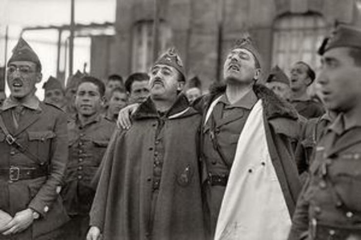 Millán Astray con Franco durante a Guerra Civil/ xornalcerto flikcr
