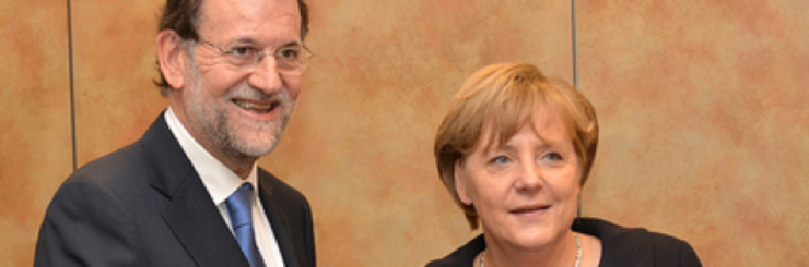 Mariano Rajoy e Angela Merkel 