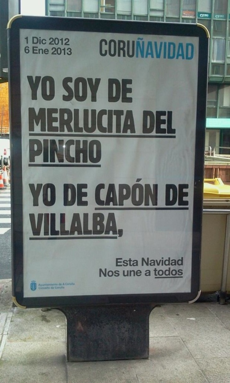 Publicidade nunha marquesiña da Coruña