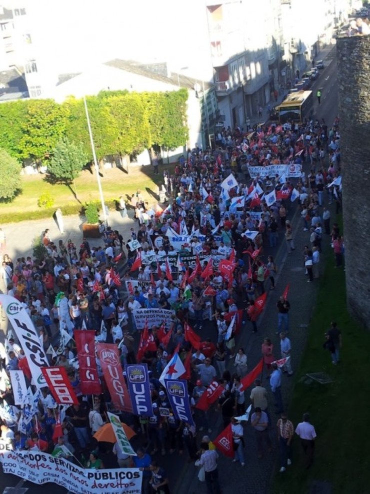 Manifestación en Lugo contra os recortes