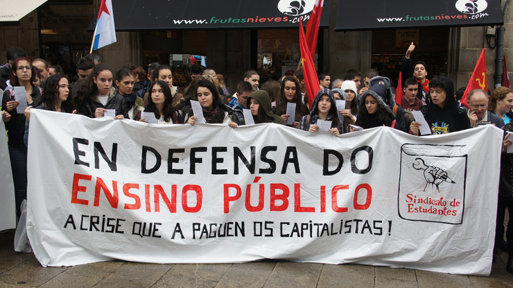 Manifestación en Vigo no día de folga xeral no ensino contra a LOMCE 