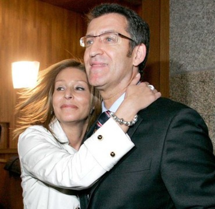 Feijóo con 'Chiny' Gamir, a súa ex parella