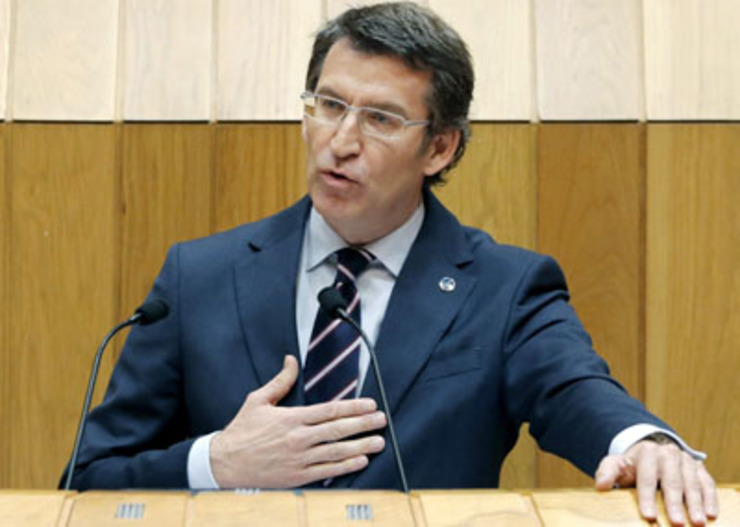 Feijóo nunha intervención na Cámara galega