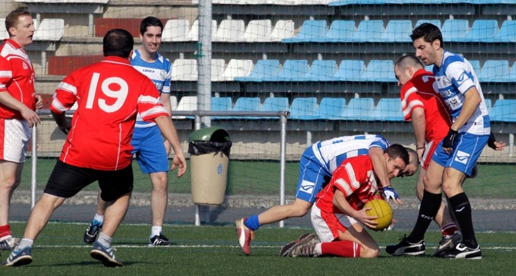 Partido de fútbol gaélico da liga galega.