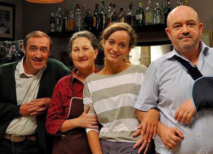 Actores protagonistas da serie el Faro, unha produción de FORTA na que participa a TVG 