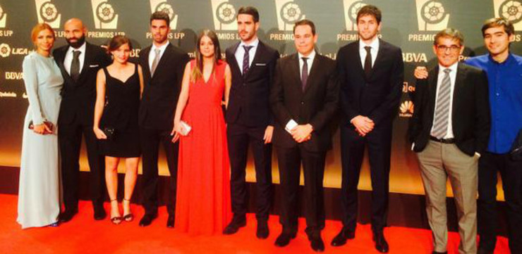 A representación do Deportivo nos premios da LFP. 