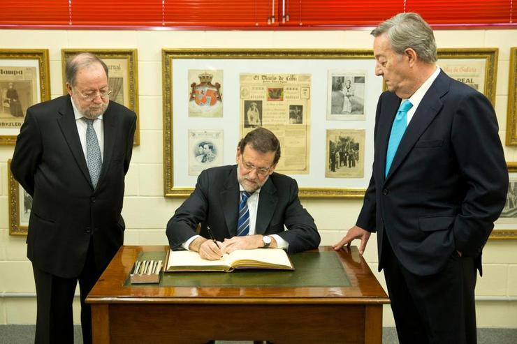 José Luis Barreiro, Mariano Rajoy e Santiago Rey 