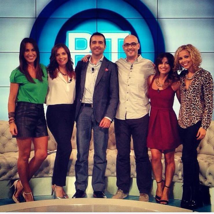O presentador Luis Fraga con parte dos seus compañeiros do Boas Tardes