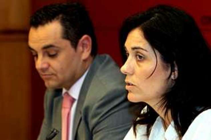 Angel Espadas, ex concelleiro con Gerardo Conde Roa, e Paula Prado, tamén ex concelleira e actual portavoz do PP