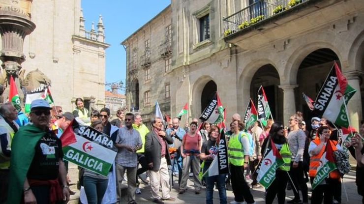 Marcha en apoio do pobo saharauí entre Padrón e Santiago 