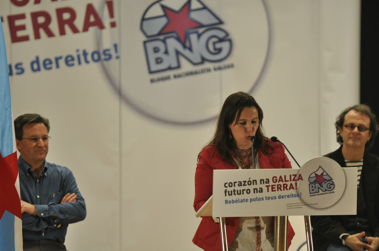 Ana Miranda no Encontro Nacional do BNG con Xavier Vence