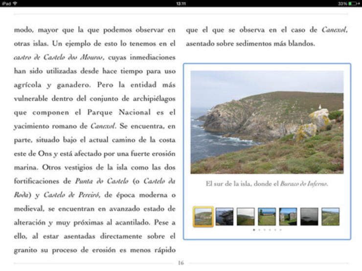 Foto de pantalla do iBook