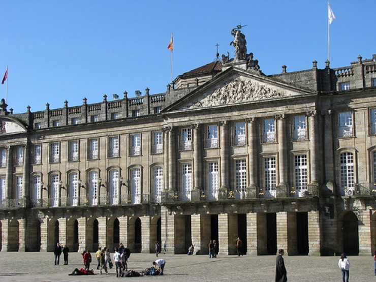 Pazo de Raxoi, sede do Concello de Santiago e da Presidencia da Xunta de Galicia.
