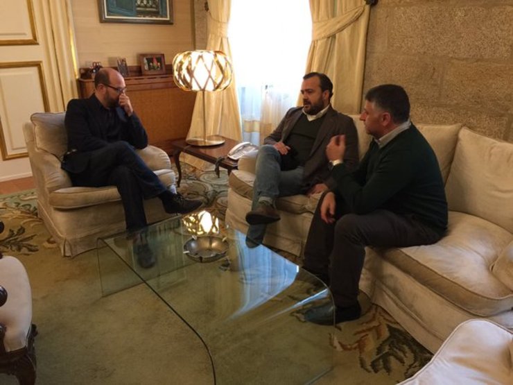 Reunión dos alcaldes de Santiago, Lalín e Silleda 