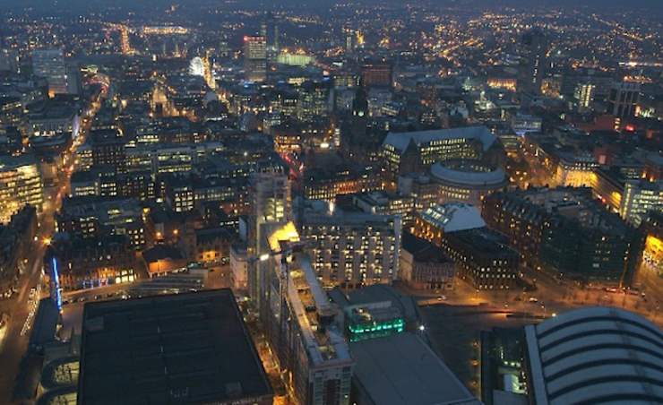 Centro de Manchester, Reino Unido.