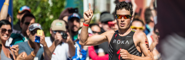 Gómez Noya, na súa vitoria no Mundial Ironman 70.3.