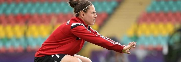 Vero Boquete, no adestramento de onte en Berlín. 