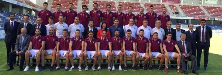 Foto oficial do Pontevedra do ascenso en Pasarón. 
