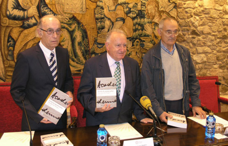 Ramón Lorenzo, Xesús Alonso Montero e Antón Santamarina / realacademiagalega