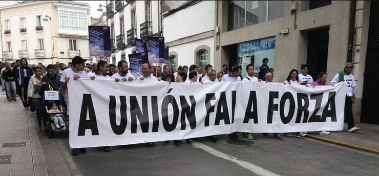 Manifestación dos gandeiros do leite en Lugo / David Padilla Diaz ‏@superpadilla twitter
