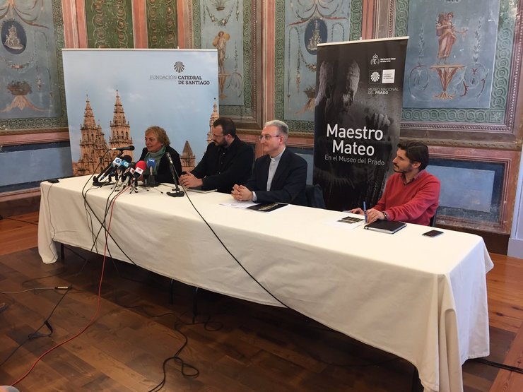 Rolda de prensa de presentación da nova escultura do Mestre Mateo na Catedral de Santiago 